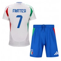 Italy Davide Frattesi #7 Replica Away Minikit Euro 2024 Short Sleeve (+ pants)
